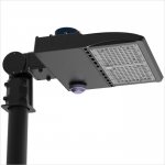 150W LED Parking Lot/Shoebox Area Light w/ Photocell - 21,000 Lumens - 400W Metal Halide Equivalent - 5700K/5000K/4000K/3500K - Knuckle Slipfitter Mount