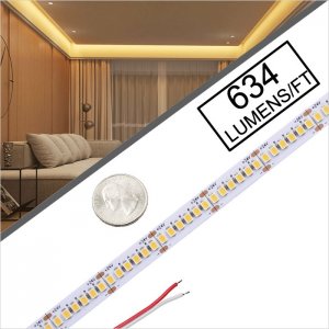 2835 White High Density LED Strip Light/Tape Light - High CRI - 24V - IP20 - 634 lm/ft
