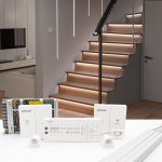 SMARTBRIGHTLEDS Motion Sensor with Daylight Sensor LED Stair Light Kit KMG-4233, 35.4 Inches LED Light Bar for Indoor Staircase