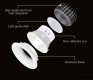 18W WiFi Smart LED Recessed Light Fixture - Anti-glare RGB+CCT LED Downlight - Smartphone Compatible - RF Remote Optional