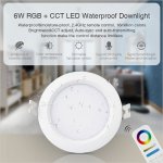 6W WiFi Smart LED Recessed Light Fixture - Waterproof IP54 RGB+CCT LED Downlight - Smartphone Compatible - RF Remote Optional