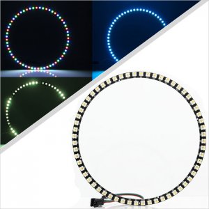 NeoPixel Ring 60 LEDs - Smart 5050 RGBW LED w/ Integrated Drivers - Natural White - ~4500K
