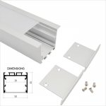 50x35mm Recessed Extrusions LED Strip Channel - Universal - LE5035 Series