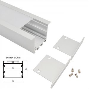 50x35mm Recessed Extrusions LED Strip Channel - Universal - LE5035 Series