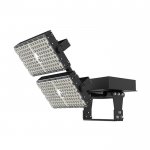 LED Area Flood Light Fixture 600W - 2 Module Black Rotatable 170Lm/W Outdoor Pole Uniform Illumination