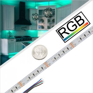 5m RGB High Density LED Strip Light - Color-Changing LED Tape Light - 12V/24V - IP20