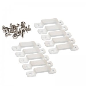 14mm Silicone Mounting Clip and Screws for STW Series Waterproof Strip Lights - 10 Pack - STW12-CLIP