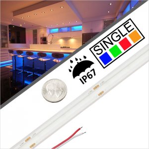 5m Single Color COB LED Strip Light - COB Series LED Tape Light - 24V - IP67