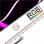 5m RGB COB LED Strip Light - COB Series Color-Changing LED Tape Light - 12V/24V - IP20