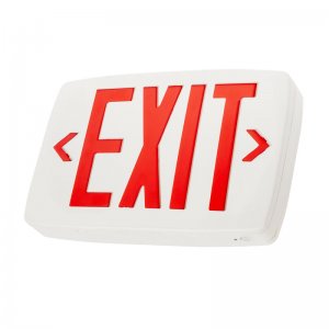LED Exit Sign w/ Battery Backup - Single or Double Face - Red Color