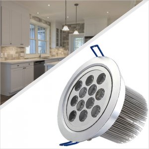 LED Recessed Light Fixture - Aimable and Dimmable - Ultra Bright (36W) - 5.22" - 1500 Lumens