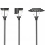30W Skylar Series Modern LED Post Top Lights - Outdoor Pole Top Area Light - 5,250 Lumens - 4000K / 5000K / 6000K