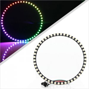 NeoPixel Ring 48 LEDs - Smart 5050 RGBW LED w/ Integrated Drivers - Warm White - ~3500K