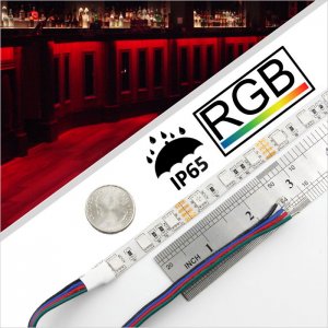 Outdoor (IP65) RGB LED Strip Light - Color-Changing LED Tape Light - 12V/24V - 5m