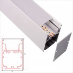 C091-W Series 50*75mm LED Strip Channel - White /Black Big Size Suspended LED Aluminum Profile