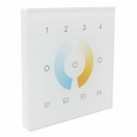 Sunricher DALI DT8 Four Group Dual Colour DALI Wall Panel White (Low voltage)