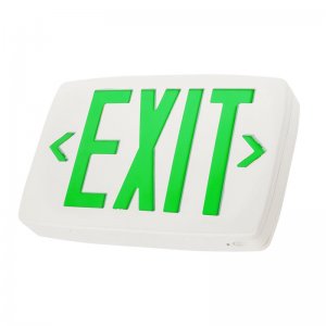 LED Exit Sign w/ Battery Backup - Single or Double Face - Green Color