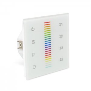 Sunricher DALI DT8 4 x Zone 1 x Scene RGB Wall Panel White (Mains Voltage)