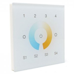 Sunricher Z-Wave Dual Colour (CCT) 4 Group Wall Panel White (Mains voltage)