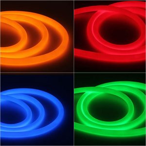 5m Single Color Flexible 360 Degree Lighting LED Neon Strip - 24V - IP65