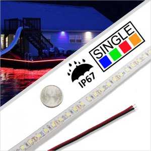 2835 Single Color LED Strip Light/Tape Light - 12/24V - IP67 Waterproof - 5m