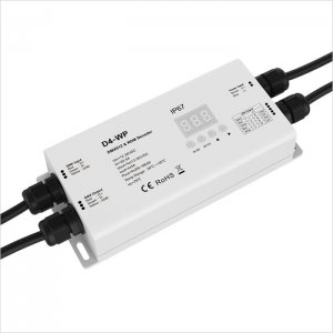 LED Waterproof DMX512 and RDM Decoder - 4 Channel - 5 Amp - 12-36V - Digital Display