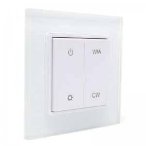 Sunricher RF Dual Colour (CCT) Push Switch RF Wall Panel White (Battery powered)