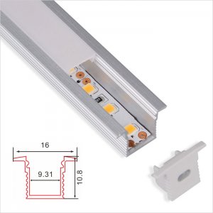 C104 Series 10.3*10.8mm LED Strip Channel - Recessed Slim Aluminum LED Profile housing for LED Strip