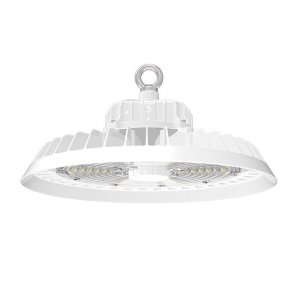 150W White UFO LED High Bay Light - Programmable Motion Sensor - 24000 Lumens - 400W MH Equivalent