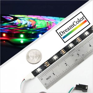 5m WS2812B Digital RGB LED Strip Light - Single Addressable Color-Chasing LED Tape Light - 9 LEDs/ft - 5V - IP20