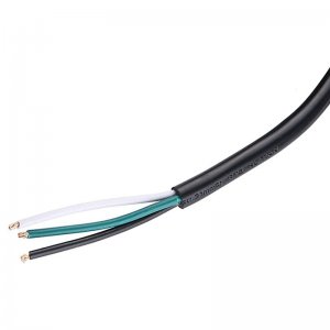 SJT Cable - Black Jacketed 18 Gauge Three Conductor Power Wire