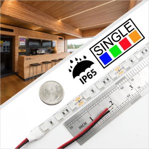 5050 Outdoor Single Color LED Strip Light/Tape Light - 12V/24V - Weatherproof IP65 - 5m