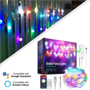 Smart WiFi RGB Fairy String Light Set - Alexa/Google Assistant Compatible WiFi Controller