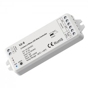 1CH*5A 12-24VDC 2-Wires WW+CW CCT Controller - V2-S