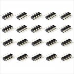 4-Pin 10mm Male to Male Connector Black for RGB Strip Lights - 20PCS