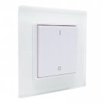 Sunricher RF Single Colour Push Switch RF Wall Panel White (Battery powered)