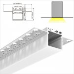 A110S Series 66*28mm LED Strip Channel - Architectural Gypsum Ceiling Plaster Recessed Mounted Drywall Aluminium Profiles