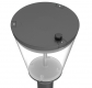 30W Skylar Series Modern LED Post Top Lights - Outdoor Pole Top Area Light - 5,250 Lumens - 4000K / 5000K / 6000K
