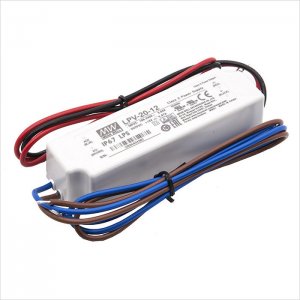 Mean Well LED Switching Power Supply - LPV Series 20-100W Single Output LED Power Supply - 12V DC