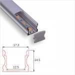 C009 Series 18x15mm LED Strip Channel - PC Opal Matte Diffuser Aluminum Profile For LED Strip Lights