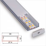 C040 Series 30x10mm LED Strip Channel - Wholesale Price PC Diffuser Aluminum LED Profile