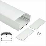 75mm Wide Up/Down LED Aluminum Channel For Flexible Strip Lights Installations - LED Linear Lights - LS7535 Series