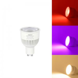 6W GU10 WiFi Smart LED Light Bulb - RGB+Tunable White - Alexa/Google Assistant/Smartphone Compatible - RF Remote Optional