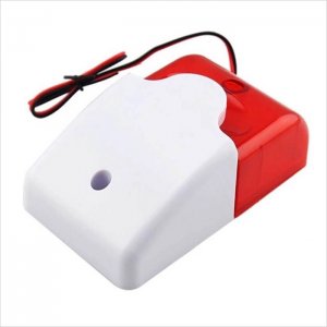 Security Siren Fire Alarm Strobe Light - Home Burglar Fire Alarm Siren with Flash - 12V/24V