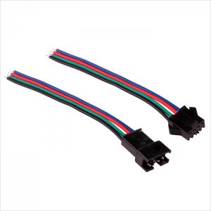 4PIN Male/Female LC4 Locking Connector Wire Power Cable for RGB LED Light Strips