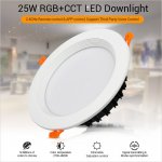 25W WiFi Smart LED Recessed Light Fixture - RGB+CCT LED Downlight - Smartphone Compatible - RF Remote Optional