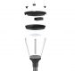 30W Skylar Series Modern LED Post Top Lights - Outdoor Pole Top Area Light - 5,250 Lumens - 4000K / 5000K / 6000K