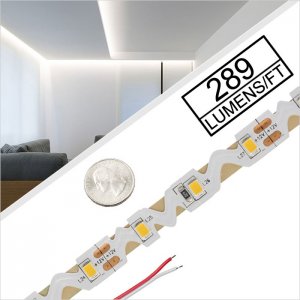 5m White LED Strip Light - S-Type Series LED Tape Light - High CRI - 12V/24V - IP20