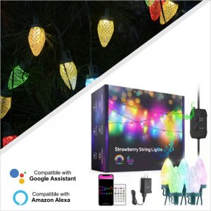 16.4Ft Multi Color WiFi-C9 Candle Globe String Light Set - Alexa/Google Assistant Compatible WiFi Controller