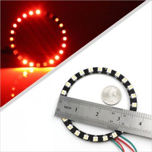 NeoPixel Ring 24 LEDs - Smart 5050 RGBW LED w/ Integrated Drivers - Natural White - ~4500K